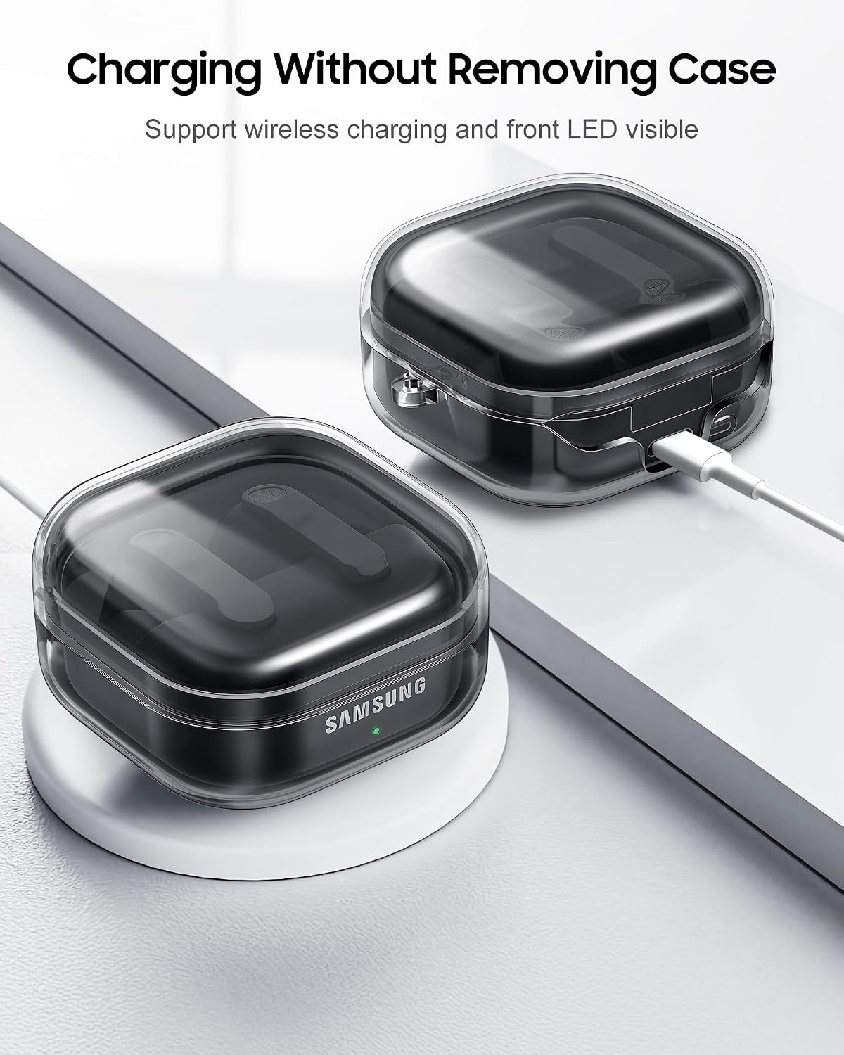Clear Case for Samsung Galaxy Buds4 / Galaxy Buds4 Pro 2026, Shockproof Cover