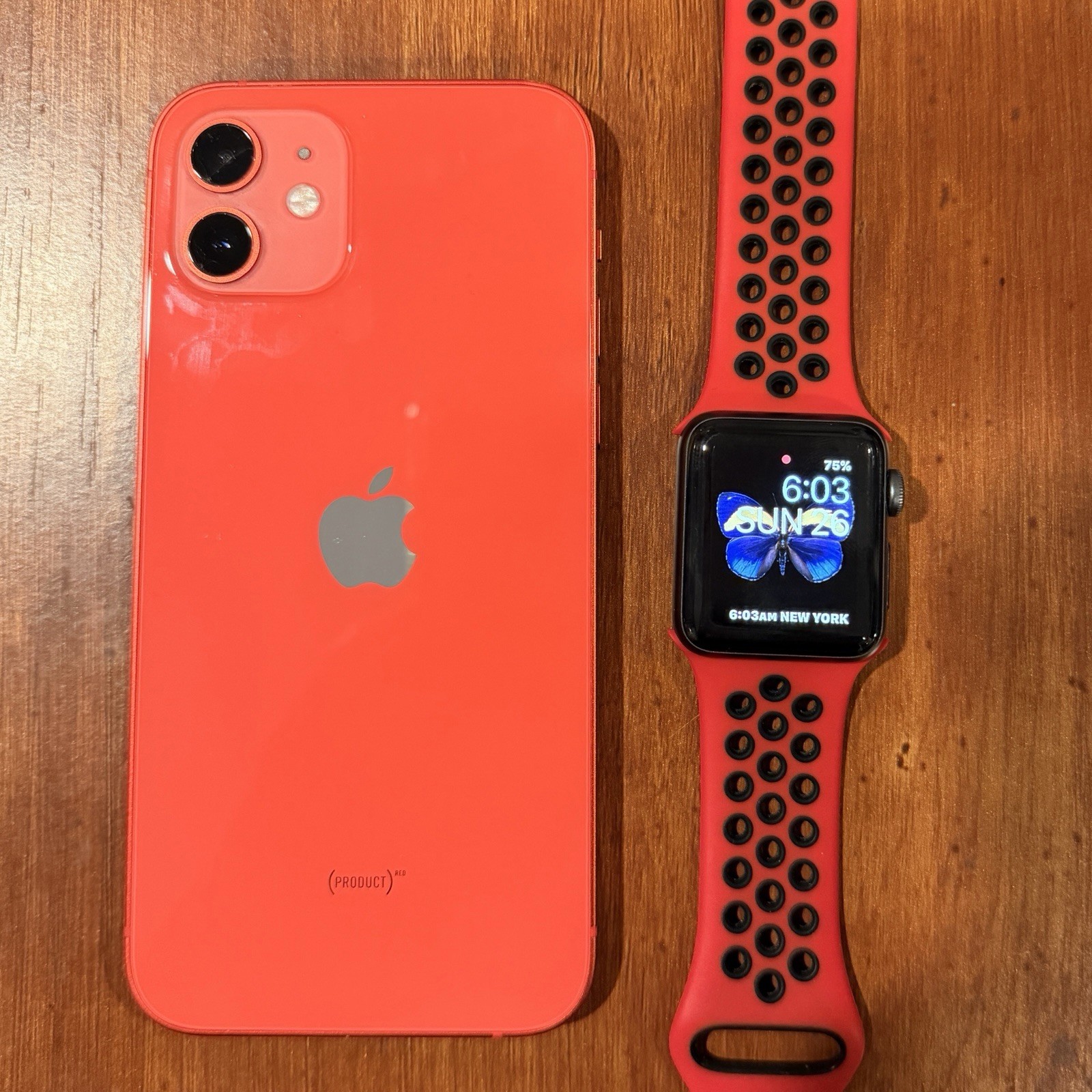 iPhone 12 (Product RED) & Apple Watch Series 3 38mm Bundle