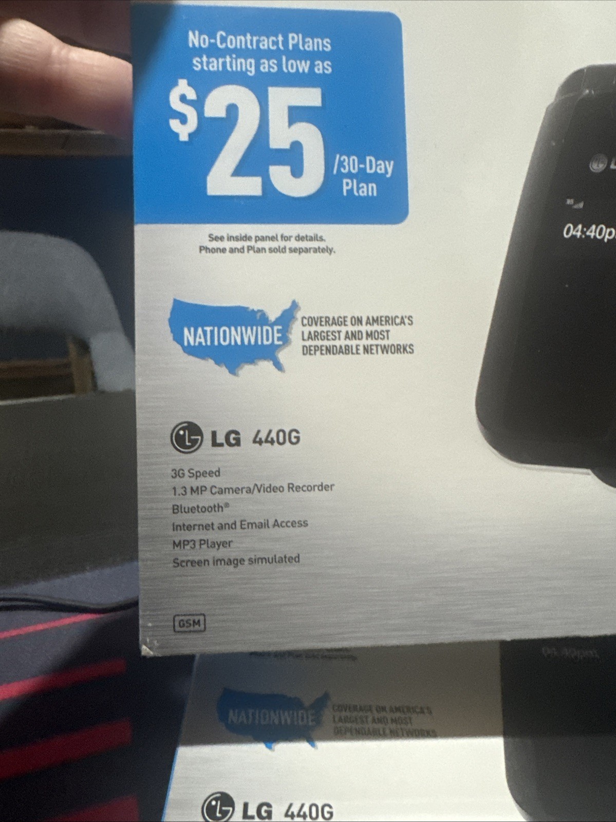 NET10 Wireless No Contract Plan LG 440G Phone/3G Speed/Bluetooth/1.3 MP Camera .