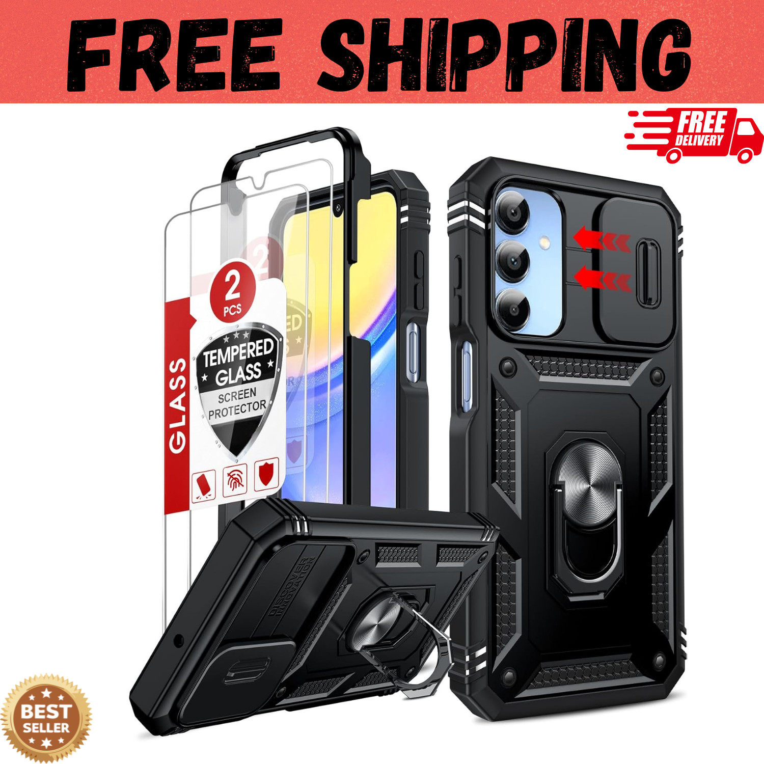 For Samsung Galaxy A15 5G Case w/Heavy Duty Shockproof Scratch Resistant cover