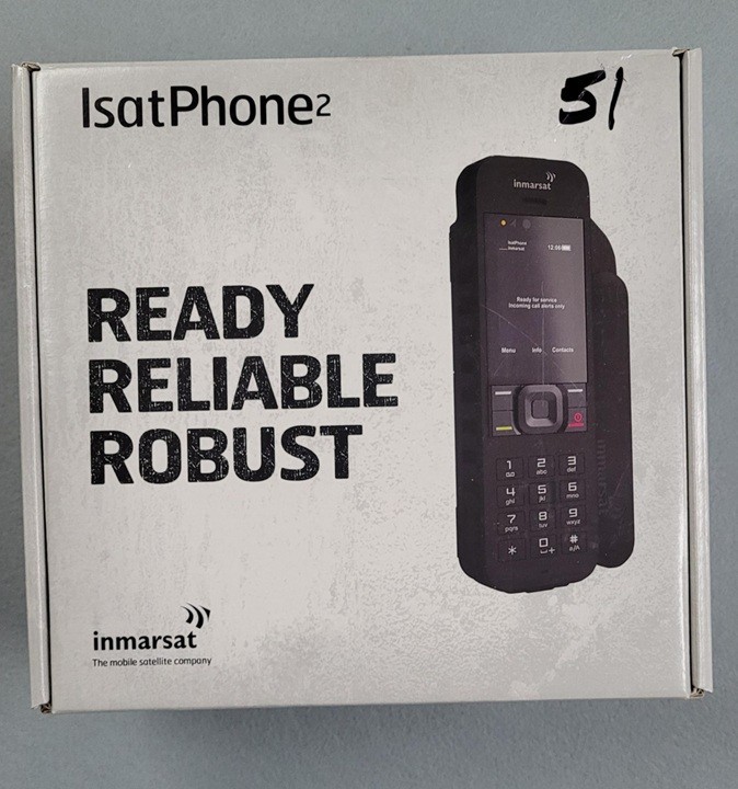 Inmarsat IsatPhone 2 – COMPLETE IN BOX – Unlocked – 2x Batteries & Faraday Bag