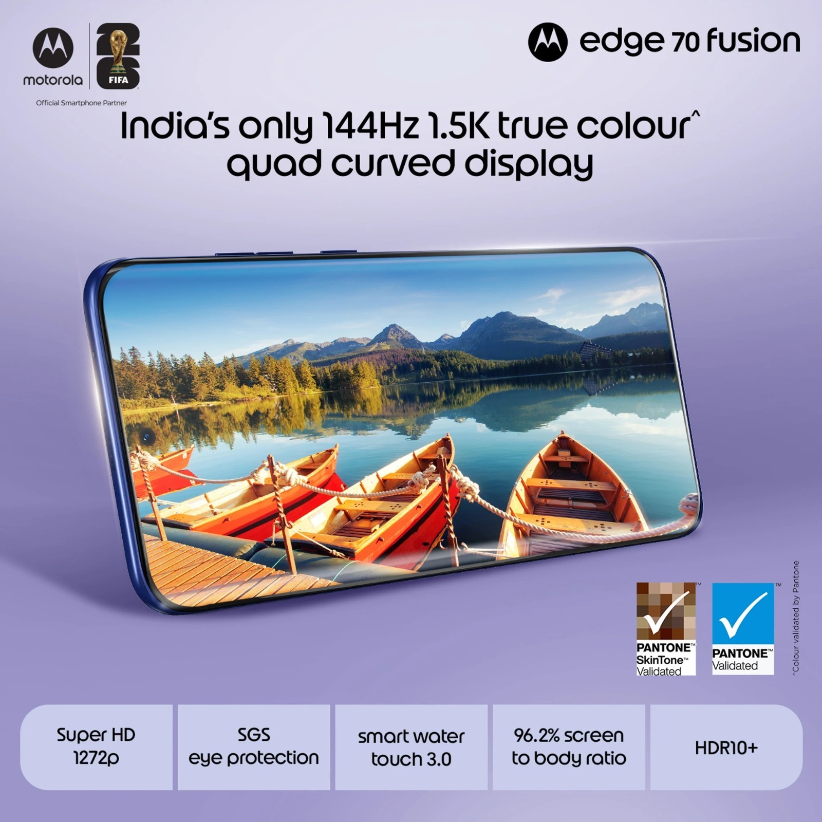 MOTOROLA Edge 70 Fusion (Blue , 8+128GB) Snapdragon® 7s Gen 4 SmartPhone.