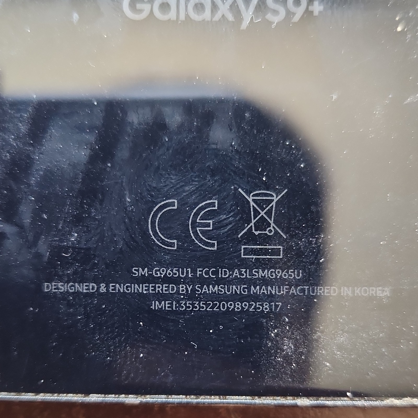 Samsung Galaxy S9+ 64GB Black SM-G965U1 12MP GSM 850 For Parts/Not Working