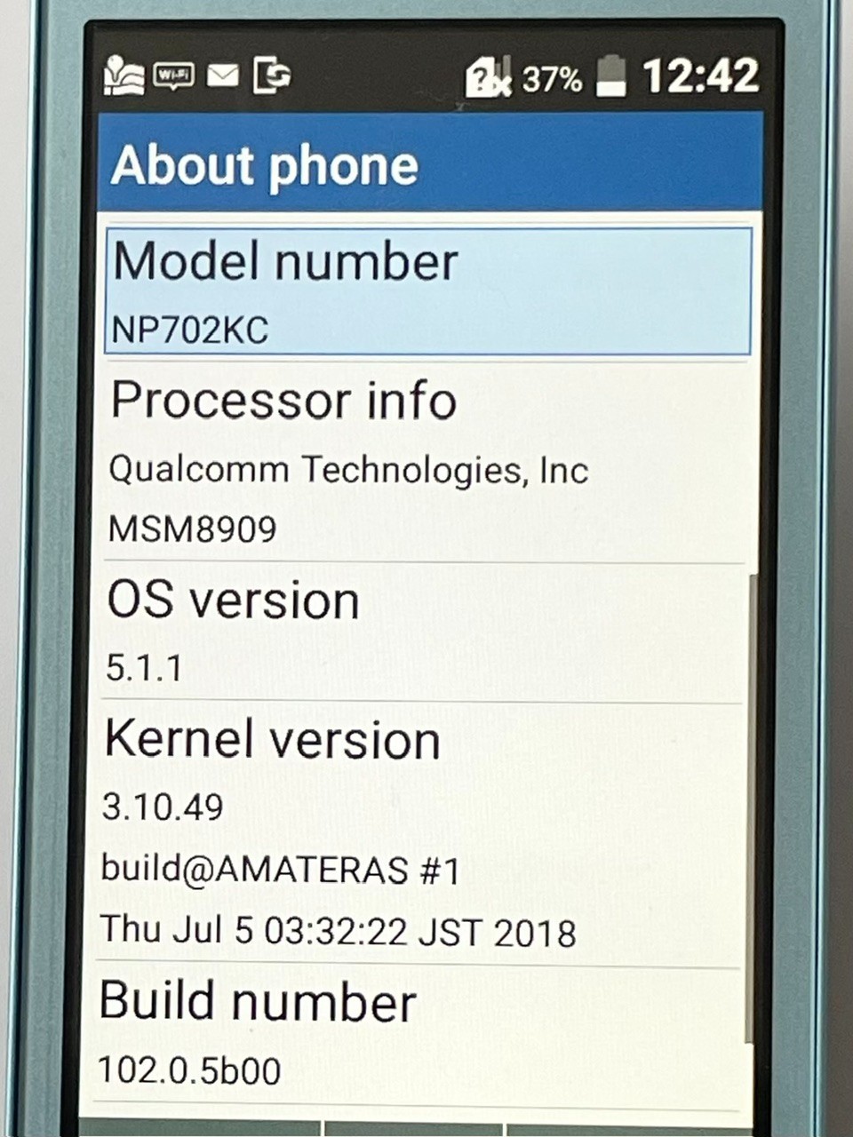Kyocera 701KC/702KC Digno Keitai2 Android Flip Phone Unlocked Blue From Japan