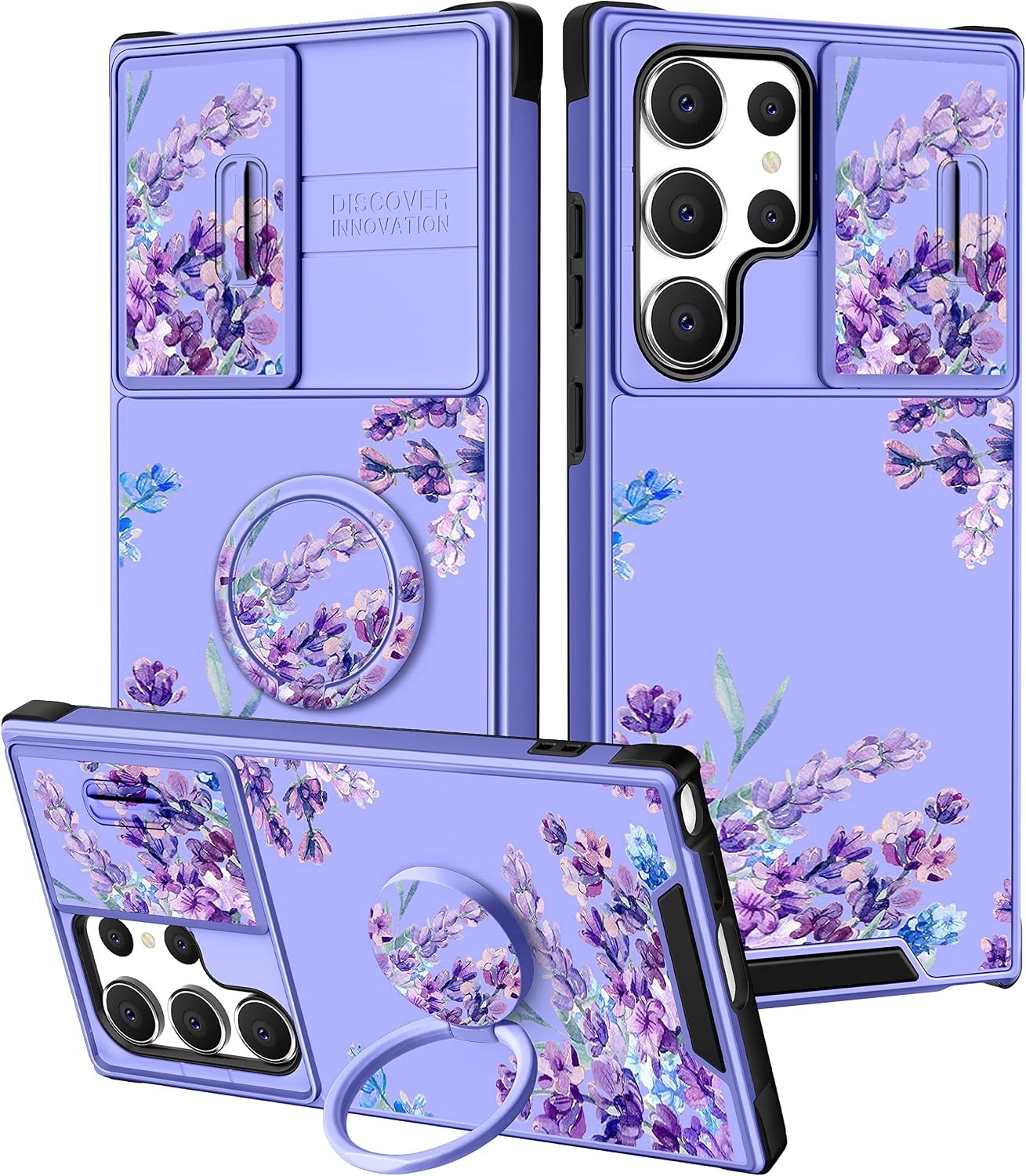 Samsung Galaxy S23 Ultra Case Floral Flowers for Women Girls Girly Phone Cover