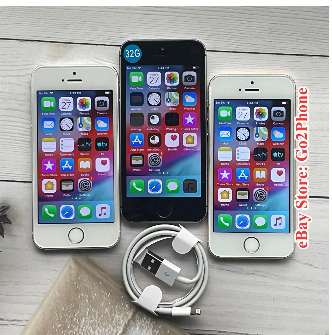 Apple iPhone 5s Unlocked New Battery – 16 GB/32 GB/64 GB- Gold Gray Silver