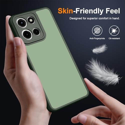 Motorola Moto G Play 2026 Case, Matte Dual-Tone TPU/PC Hybrid Bumper – Green