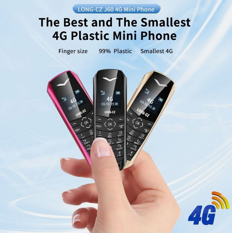 J6 Unlocked world’s smallest 4G Simple Mini Mobile Cell Phones Card Dial GSM MP3