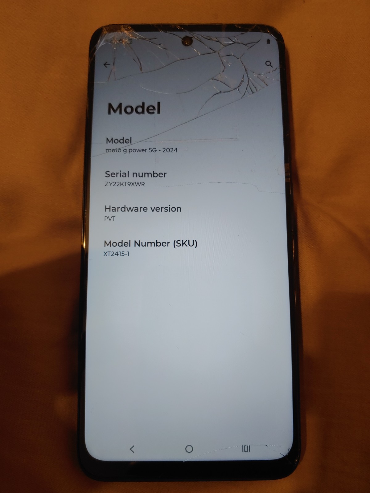 Cracked Glass Motorola Moto G Power 5G 2024 XT2415- 128GB -Factory Unlocked #59