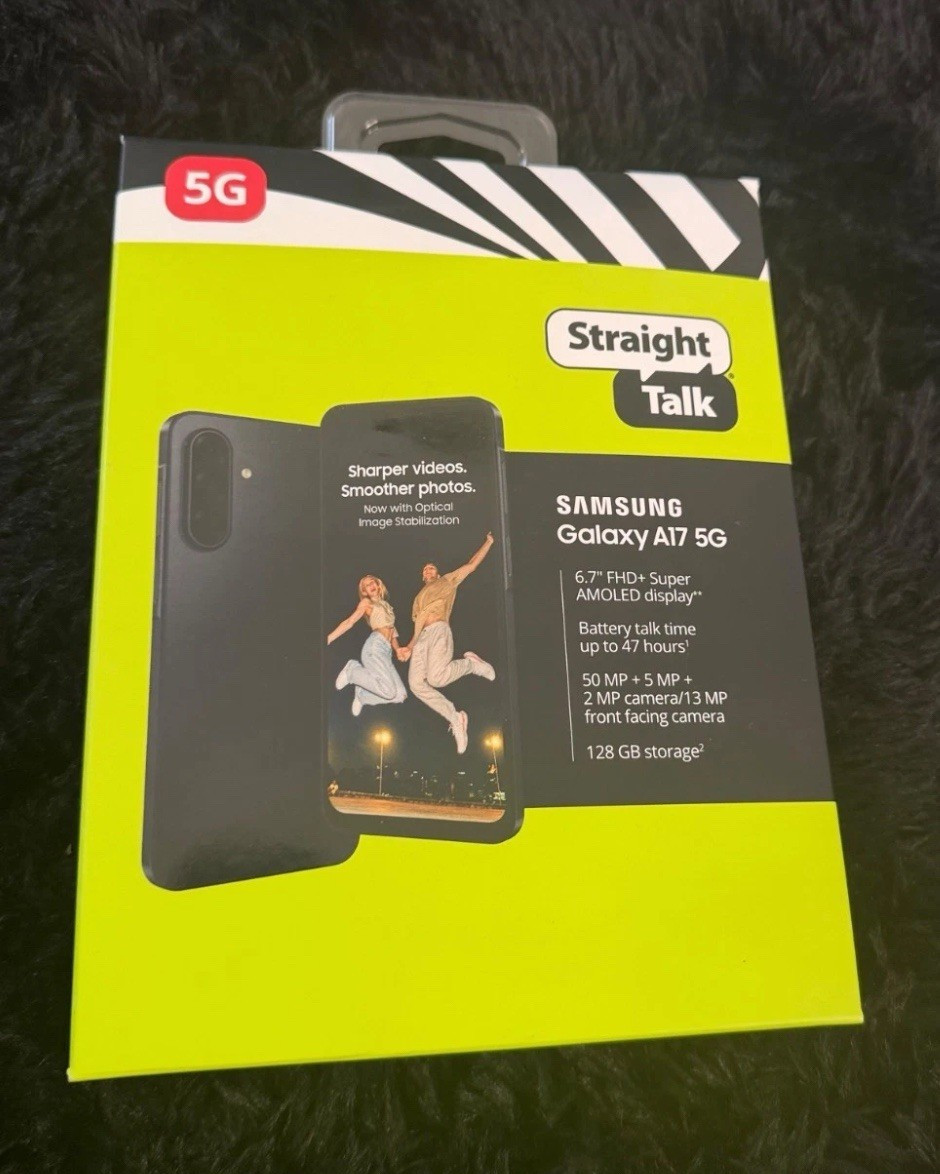 Samsung Galaxy A17 5G Straight Talk Prepaid 128GB Black 6.7in 50MP 5G