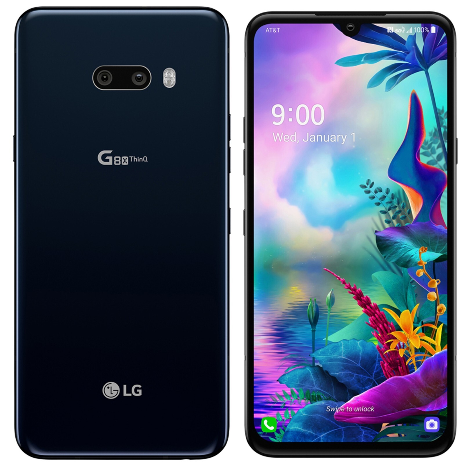 Original LG G8X ThinQ LM-G850UM LM-G850EMW Unlocked 128GB Black LTE Smartphone