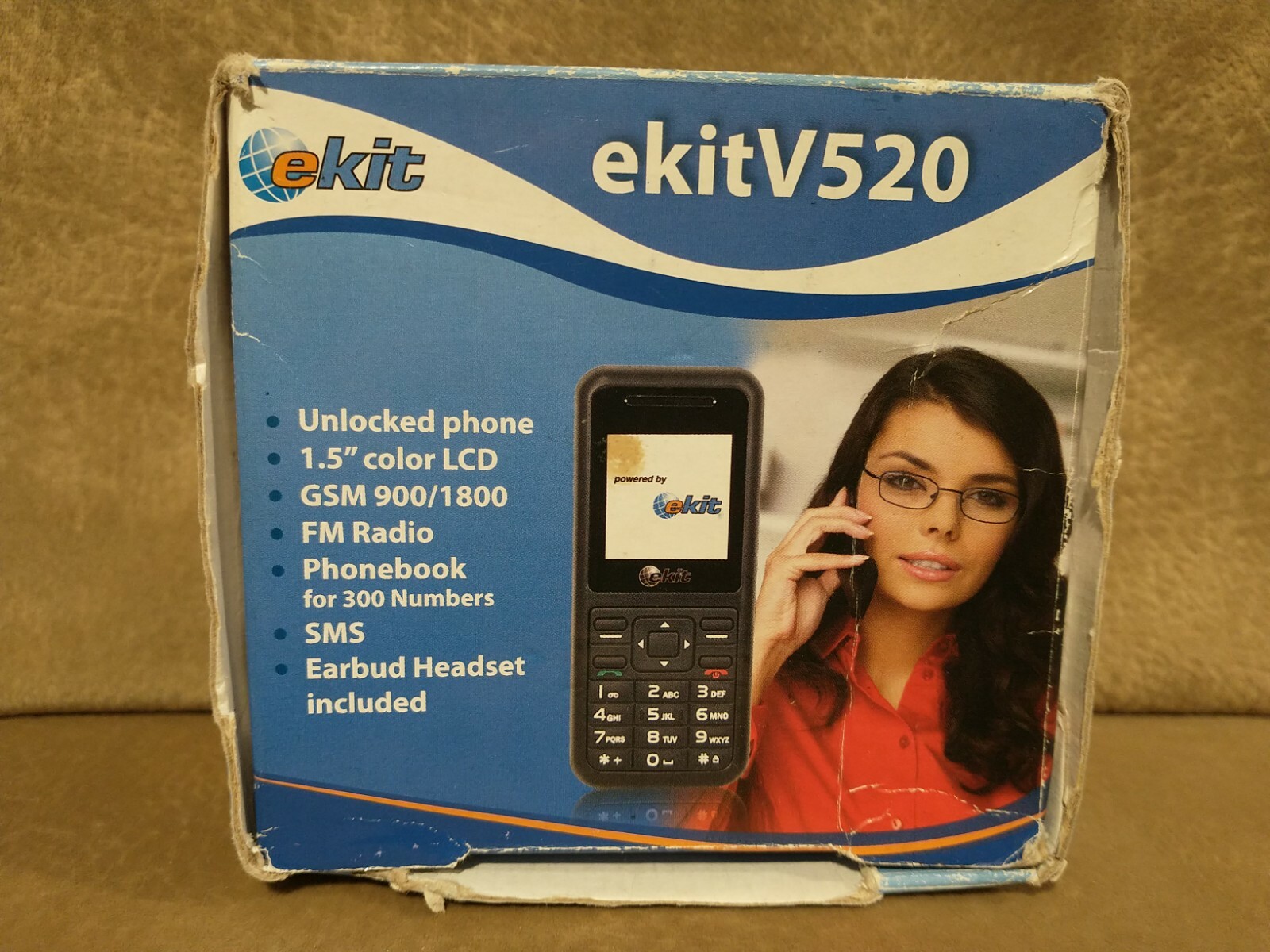 EKIT V520 – Black (Unlocked) Cellular Phone 1.5 Color LCD Phonebook for 300 Nos.