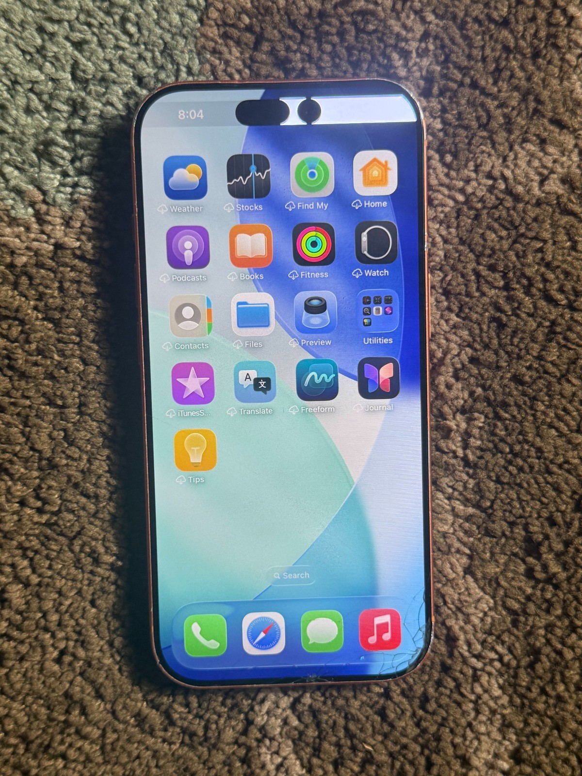 Apple iPhone 17 Pro 256 GB -Orange – Locked to ATT – READ (Cracked / LCD Line)