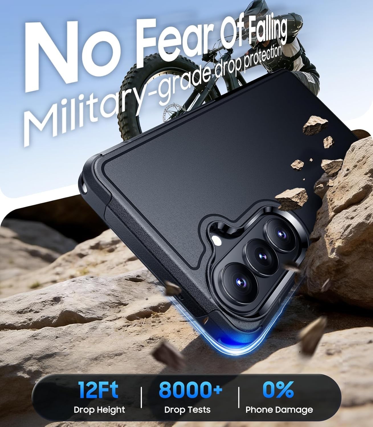 Heavy Duty Full Body Shockproof, Samsung Galaxy S26 Case 6.3 Inch, ( Black )