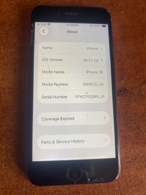 Apple iPhone SE 64GB A2275 Red Unlocked