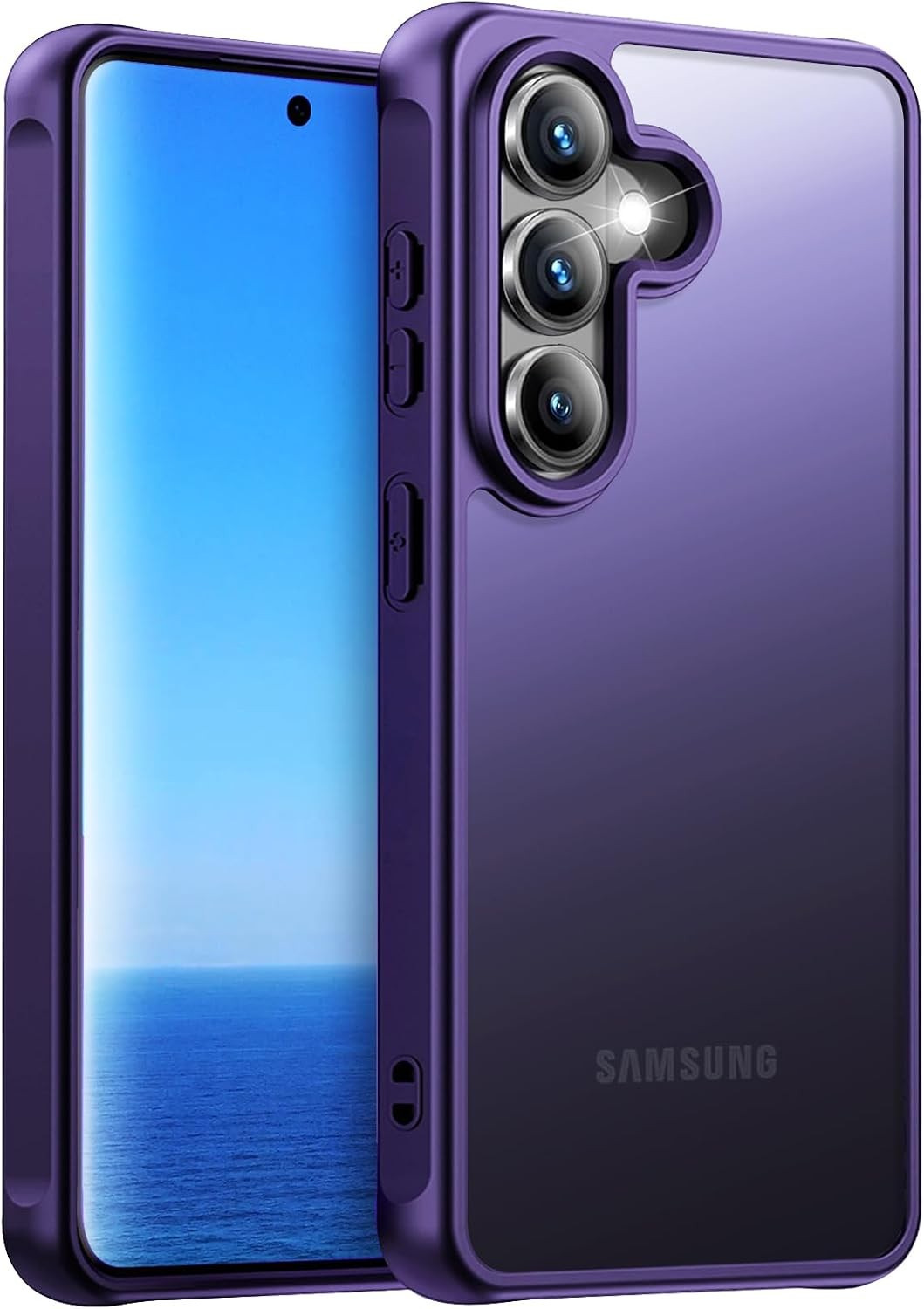 Samsung Galaxy S26 Case, Thin Anti-Scratch PC Matte Translucent Back & TPU Prote
