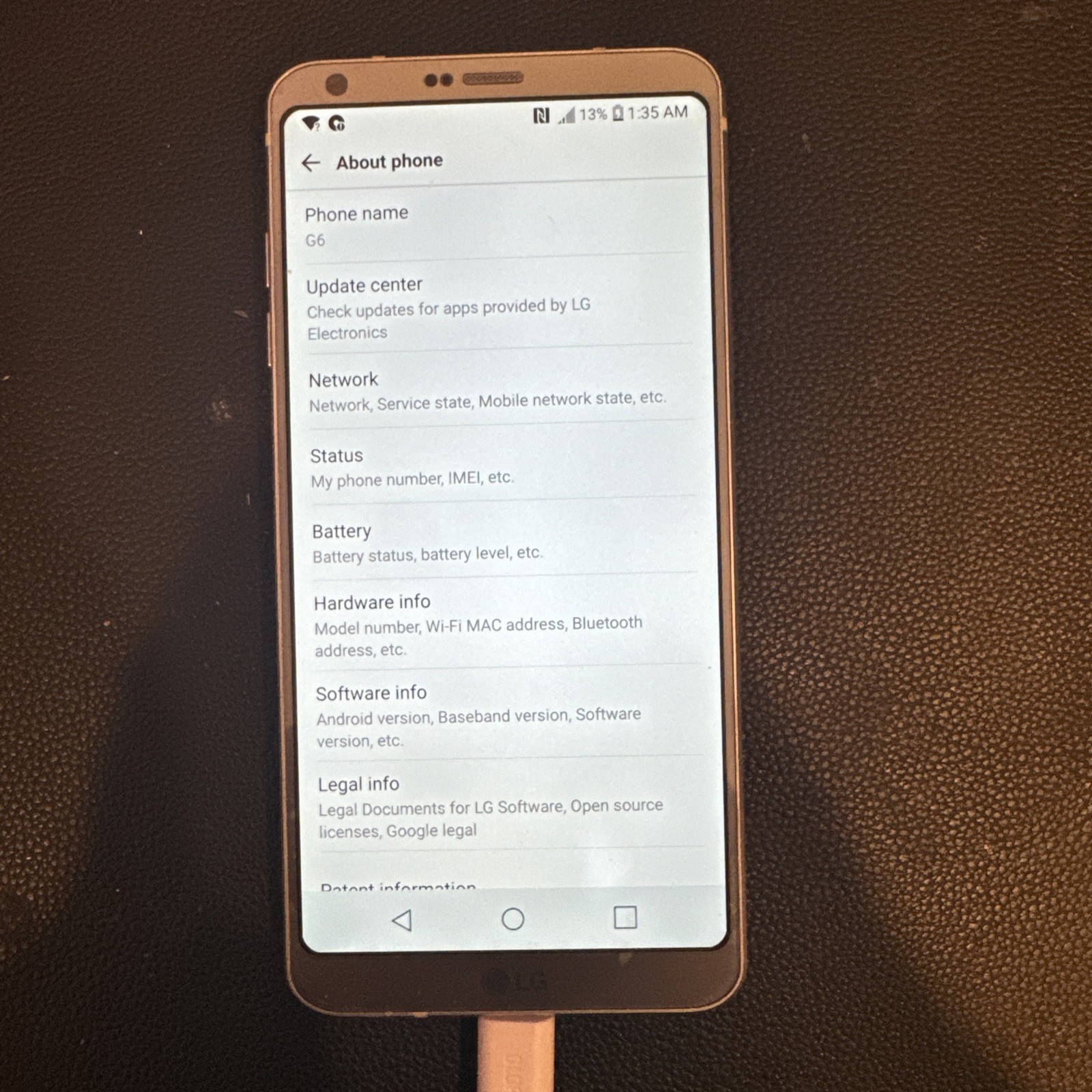 LG G6 32 GB Silver Unlocked Smartphone, Very Good Cond.