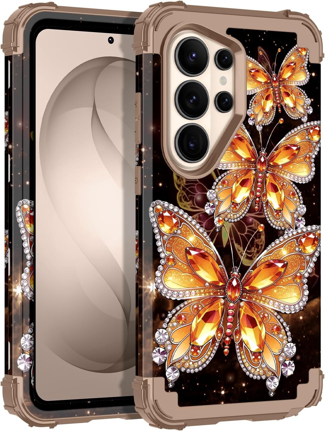 Galaxy S26 Ultra Case, Three Layer Heavy Duty Shockproof Protection Hard Plastic