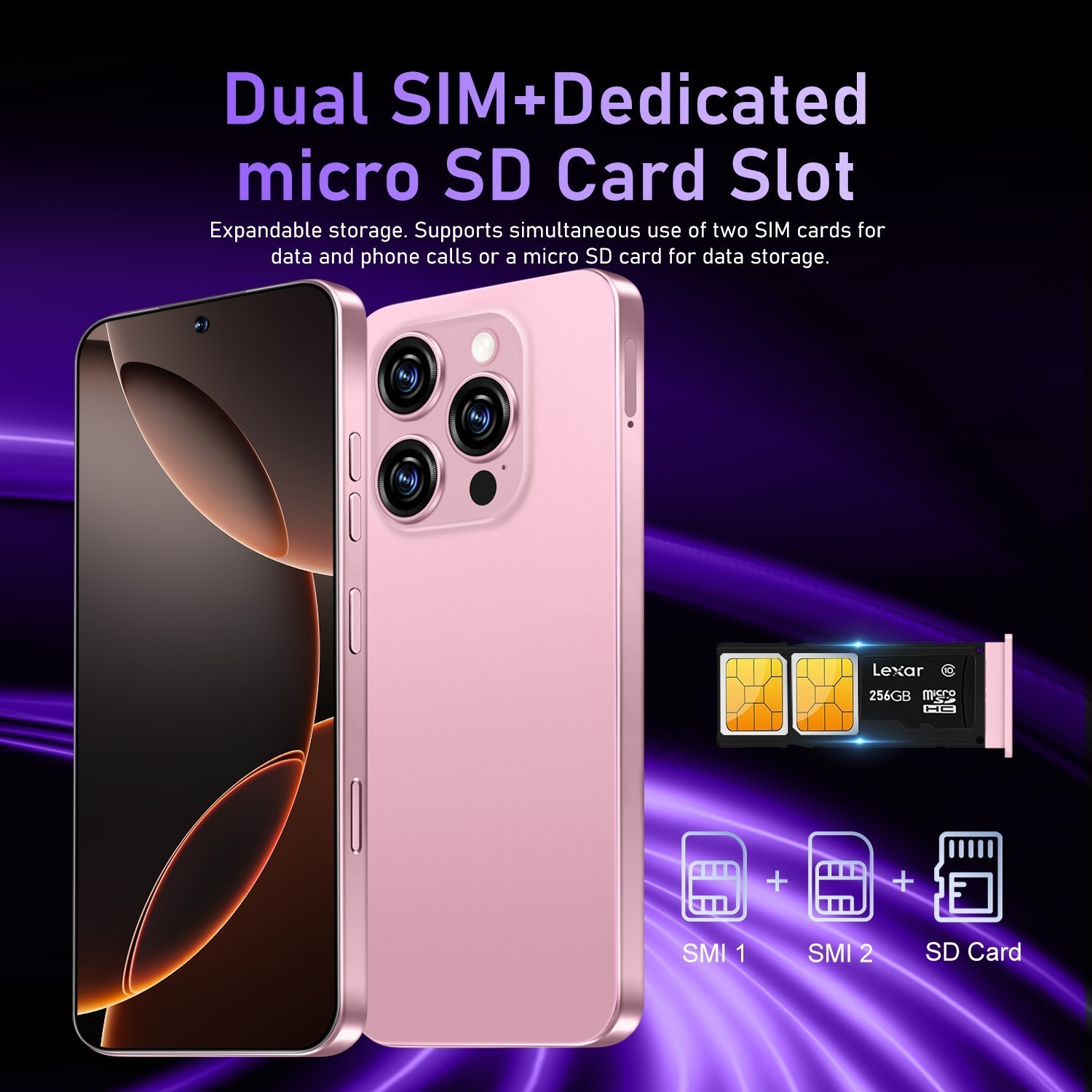 Smartphone G15 Pro MAX 256GB 5G Unlocked Cell Phone Android 14 6000mAh
