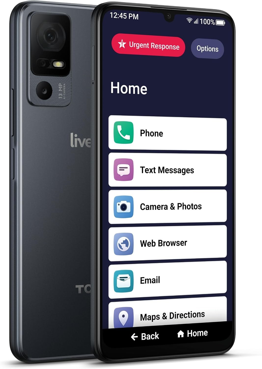 LIVELY Jitterbug Smart4 Smartphone for Seniors – 6.7 Inch Screen – Easy to Use