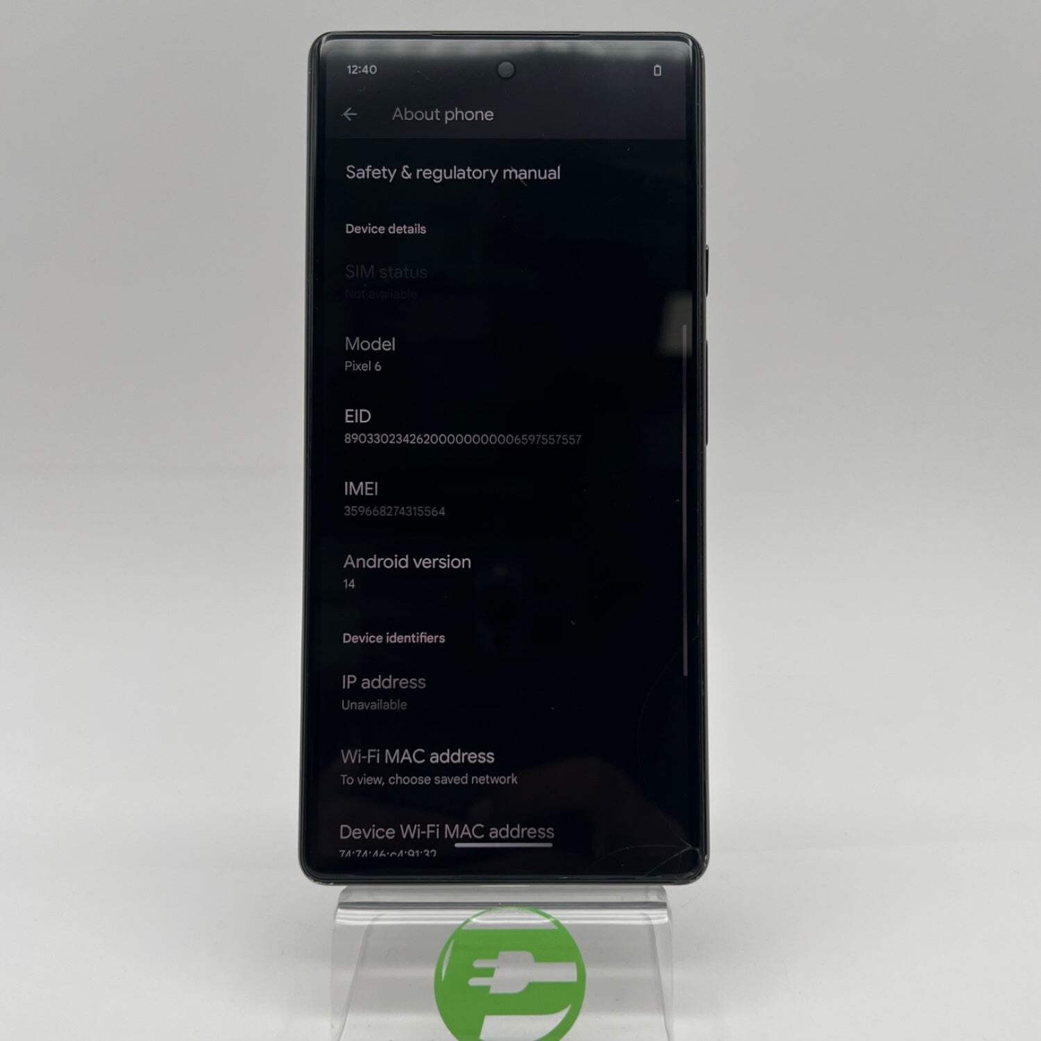 Broken Unlocked Google Pixel 6 128GB GB7N6 READ