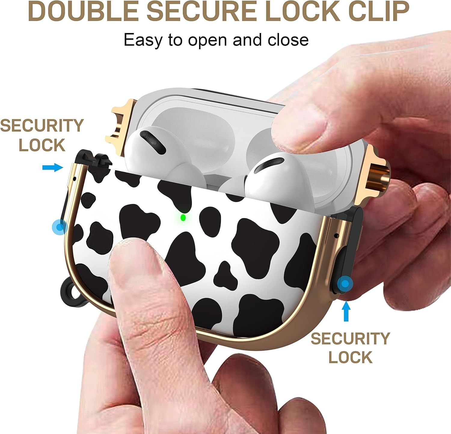 Cute AirPods Pro 2 Case Lock Protective Hard AirPod Pro Cover for Women Men