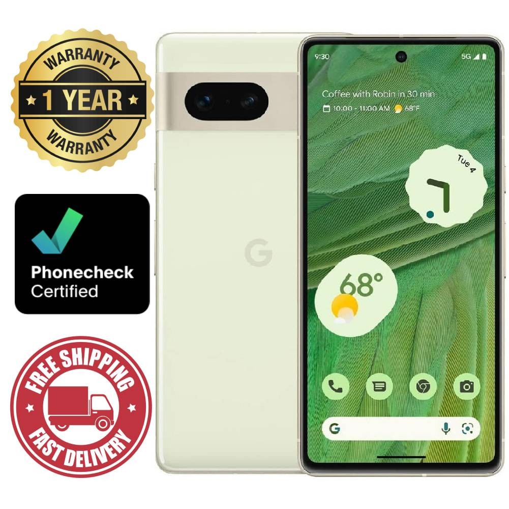 Google Pixel 7 – 128 GB – Lemongrass (Unlocked) Smartphone – Very Good