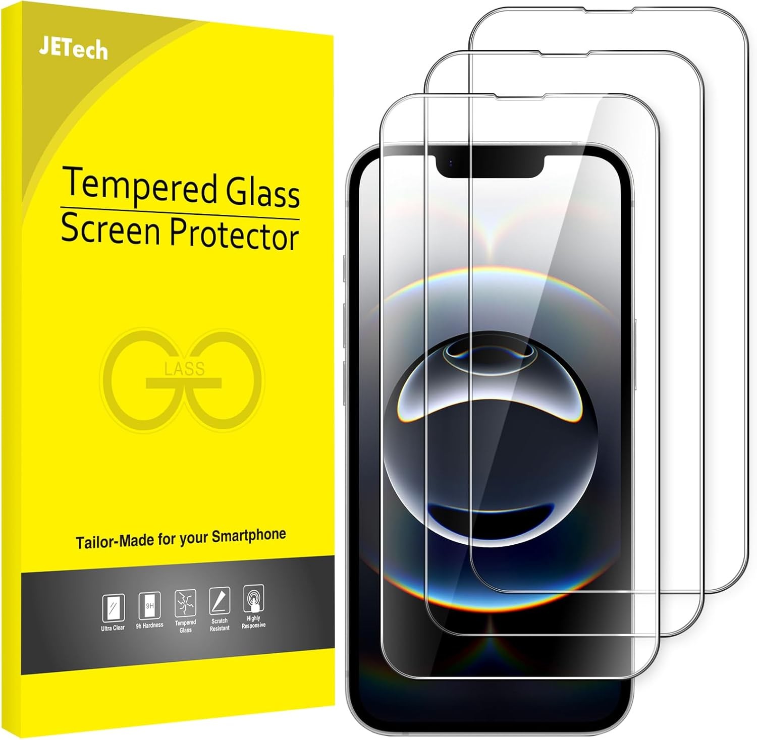 Full Coverage Screen Protector for iPhone 17e (2026) / iPhone 16e, 9H Tempered G