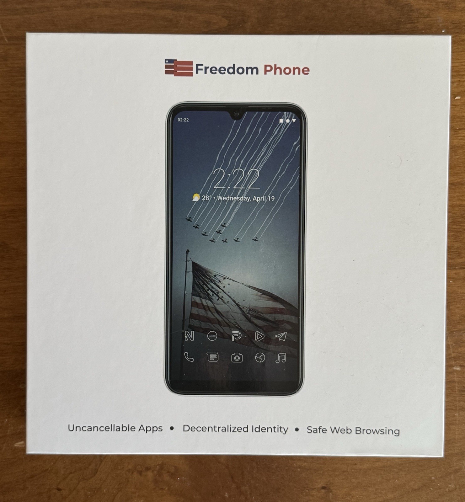 Freedom Phone ClearPhone 220 Pearl White 6 inch 64gb NEW IN OPEN BOX