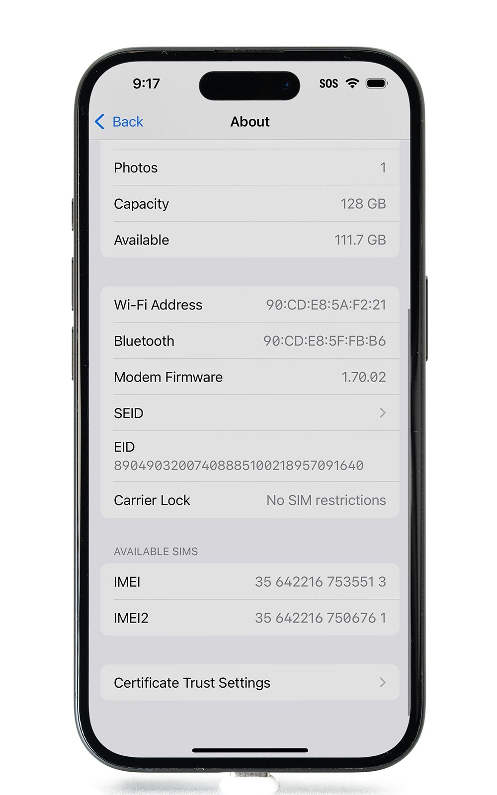 Apple iPhone 16 Unlocked (No T-Mobile) 128GB 100% Battery Health Black Open Box