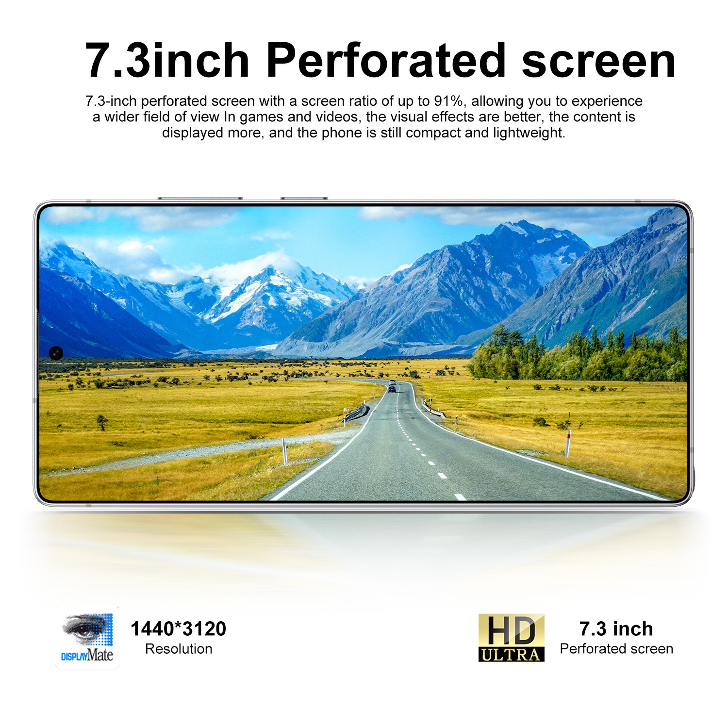 I25 Ultra 7.3 Inch Smartphone tylus 4+64G Real 4G Android 12 Mobile Phone