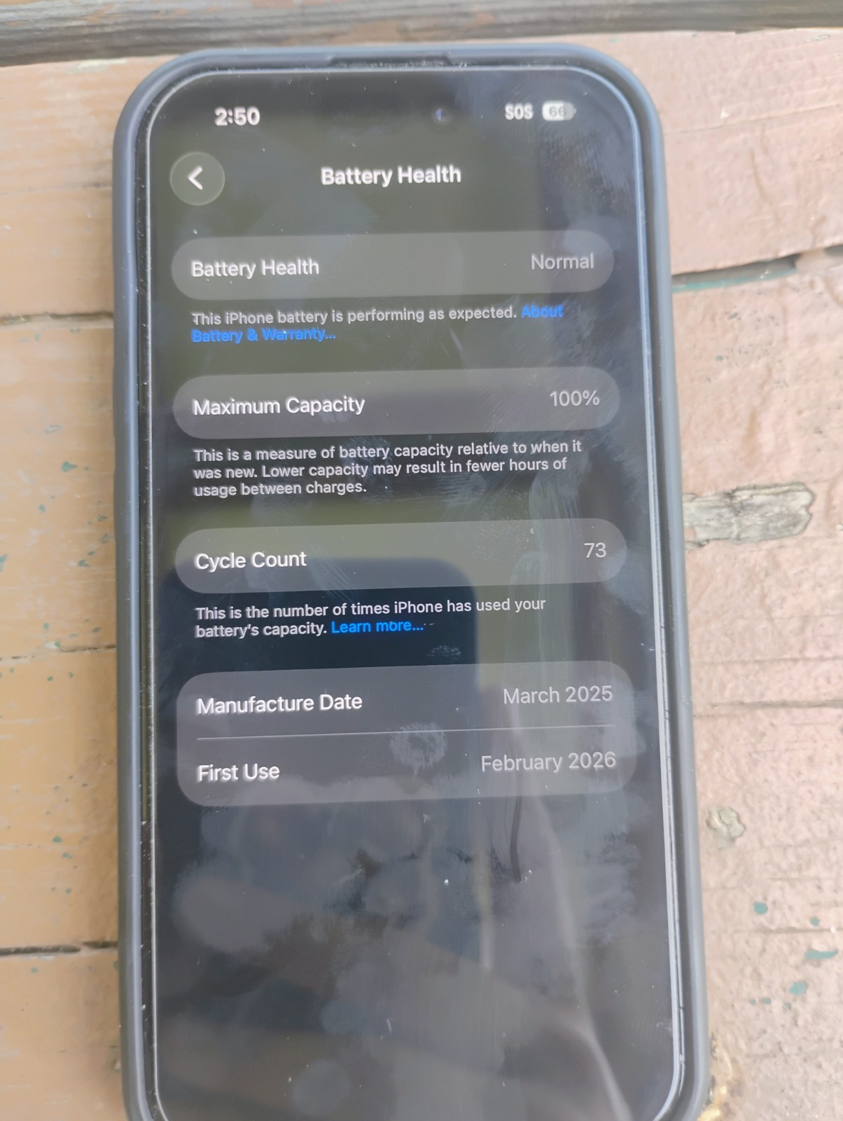 Apple iPhone 15 Black 128GB iOS 26.4.1 Smartphone Bluetooth GPS Bar