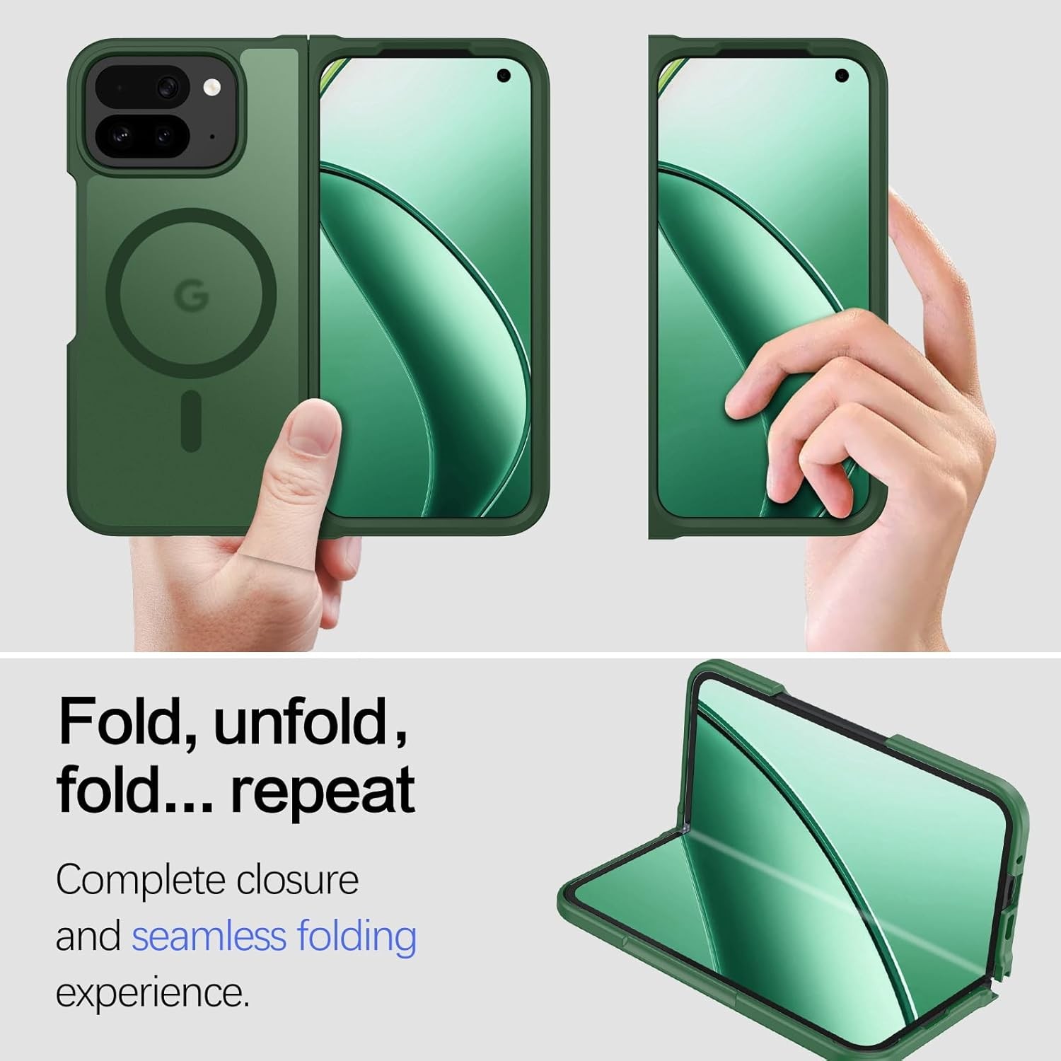 Google Pixel 10 Pro Fold Case, Translucent Matte Anti-Scratch Shockproof Phone C