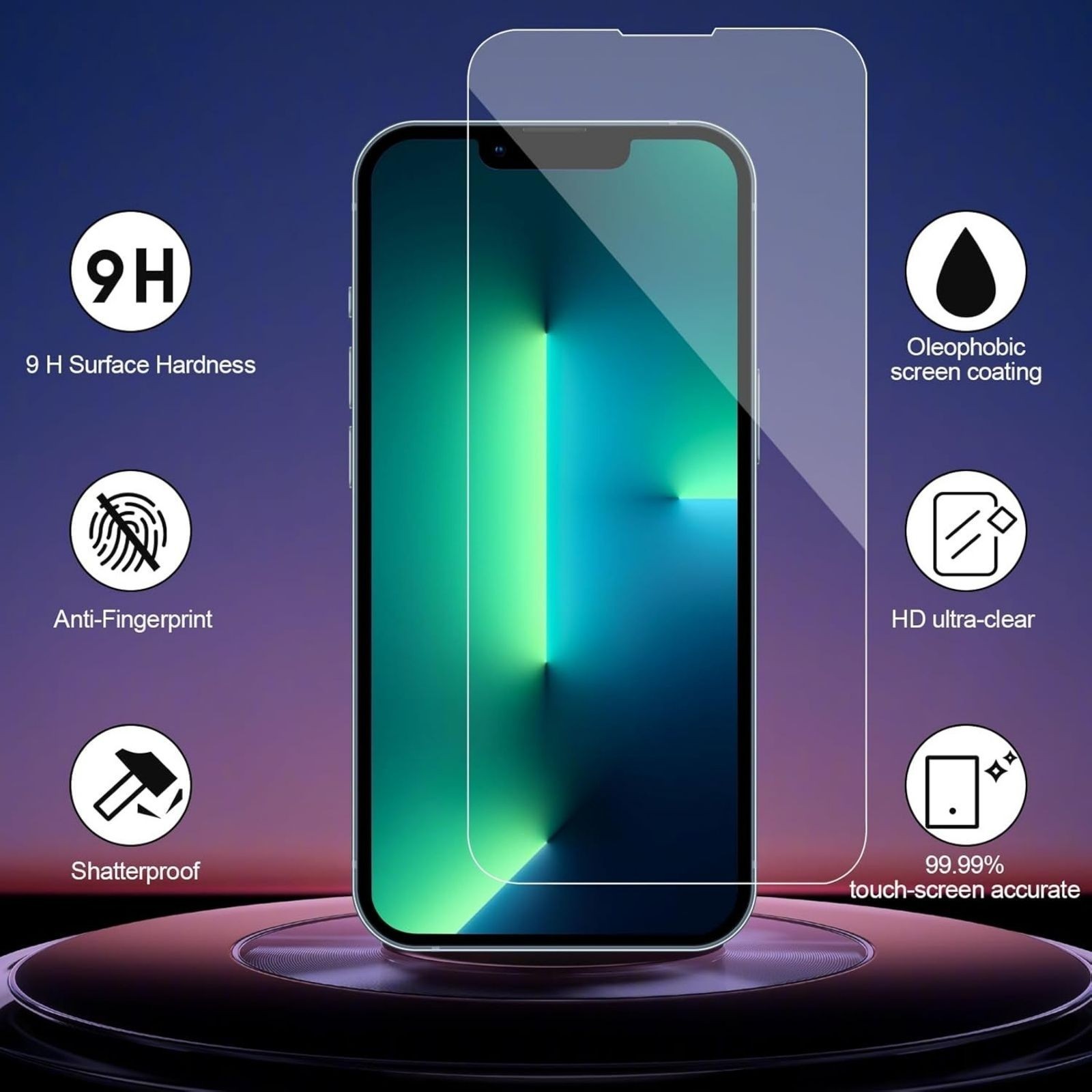 6Pack IPhone 13 Pro Max Screen Protector Glass HD Transparency Camera Lens Clear