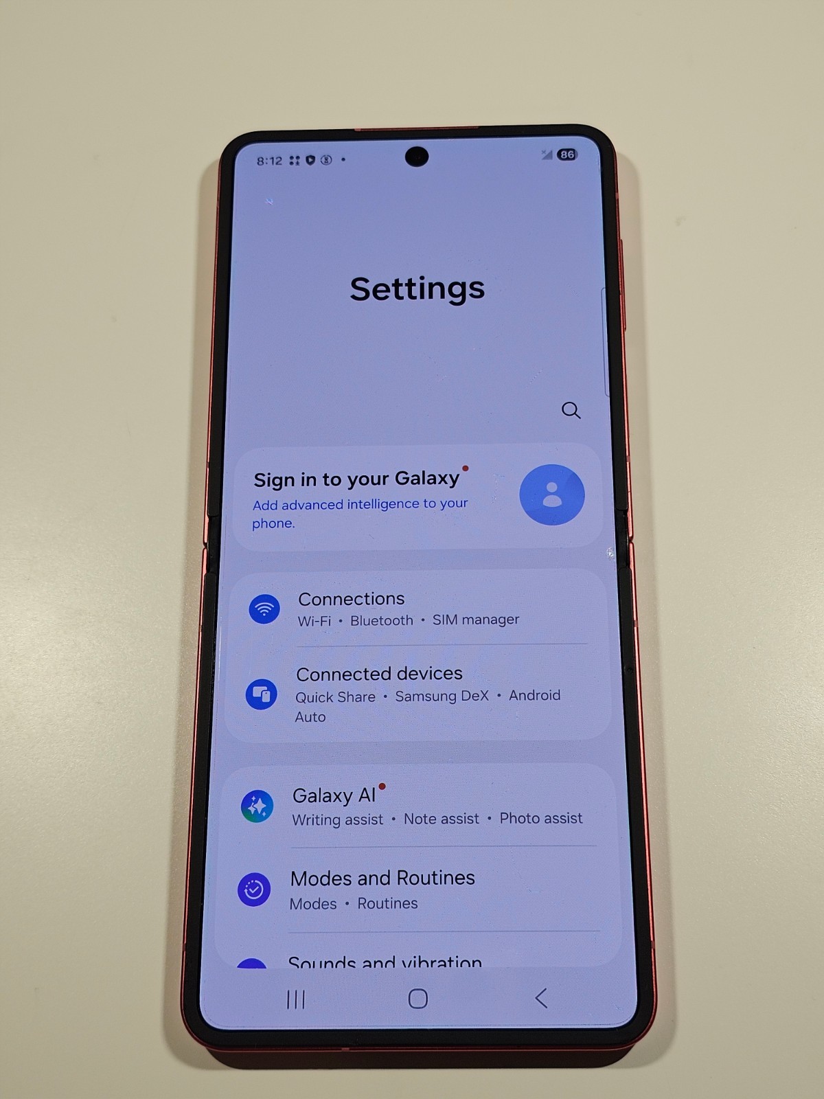 Samsung Galaxy Z Flip 7 – 256 GB – Coral red (Verizon) LCD Spot 6032 READ