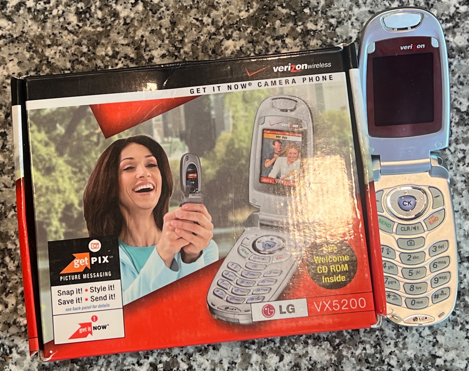 LG Vx-5200 Very Rare – For Collectors – No Sim, Original Box, Verizon, CDMA, 🔥