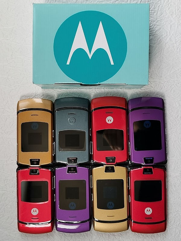 Original – Motorola RAZR V3 V3i – 5 MB – All colors (Unlocked) flip phone