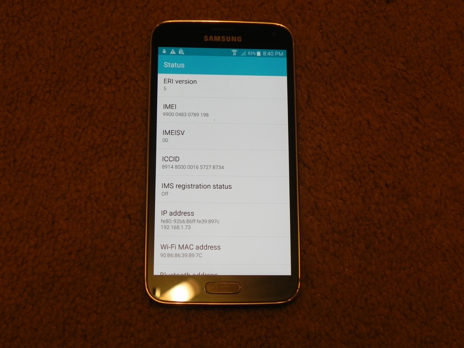 Samsung Galaxy S5 SM-G900V UD 16GB Smartphone Black in Original Box
