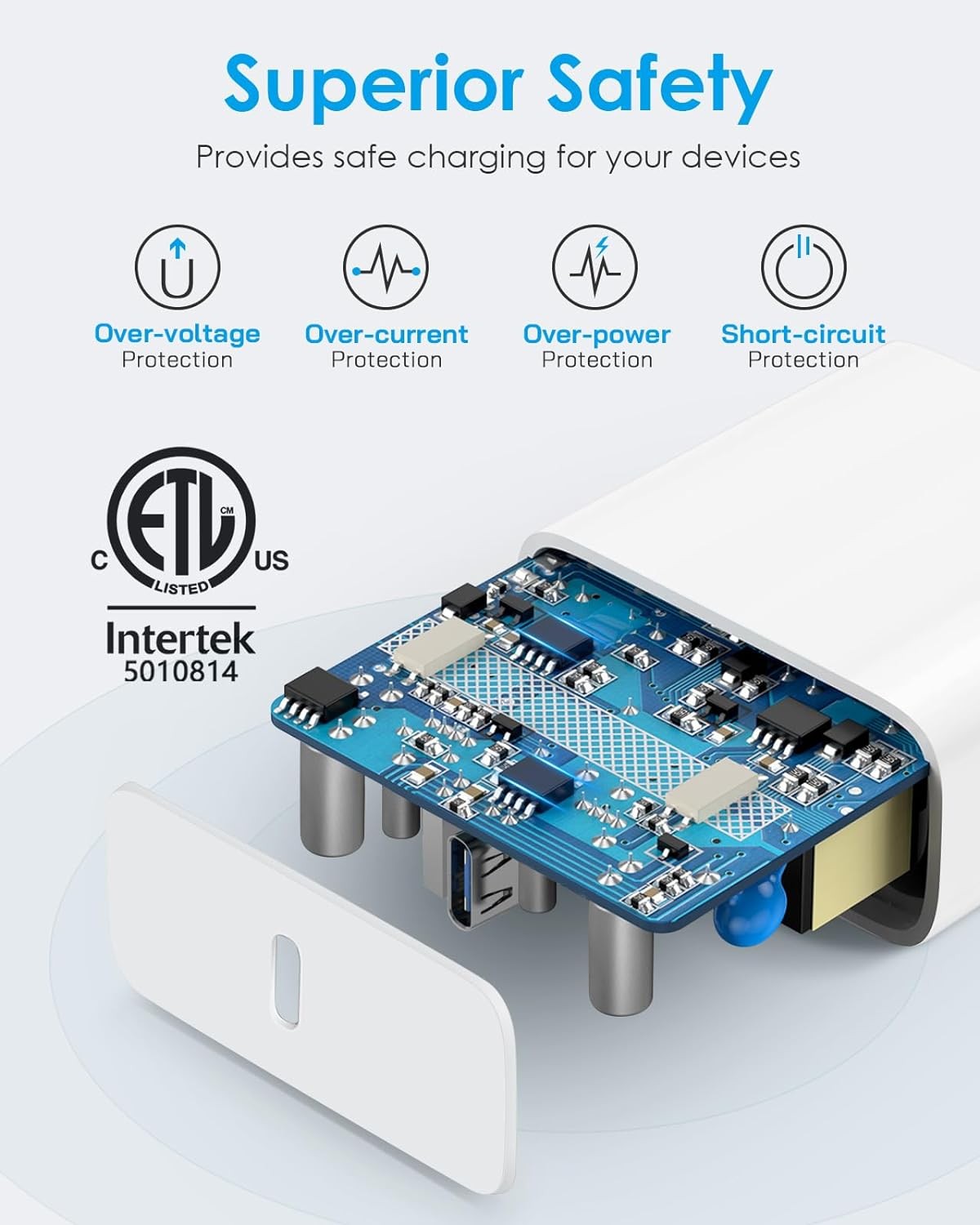 3-Pack 20W USB-C Fast Wall Charger for iPhone 17/16/15 with 6FT Cable