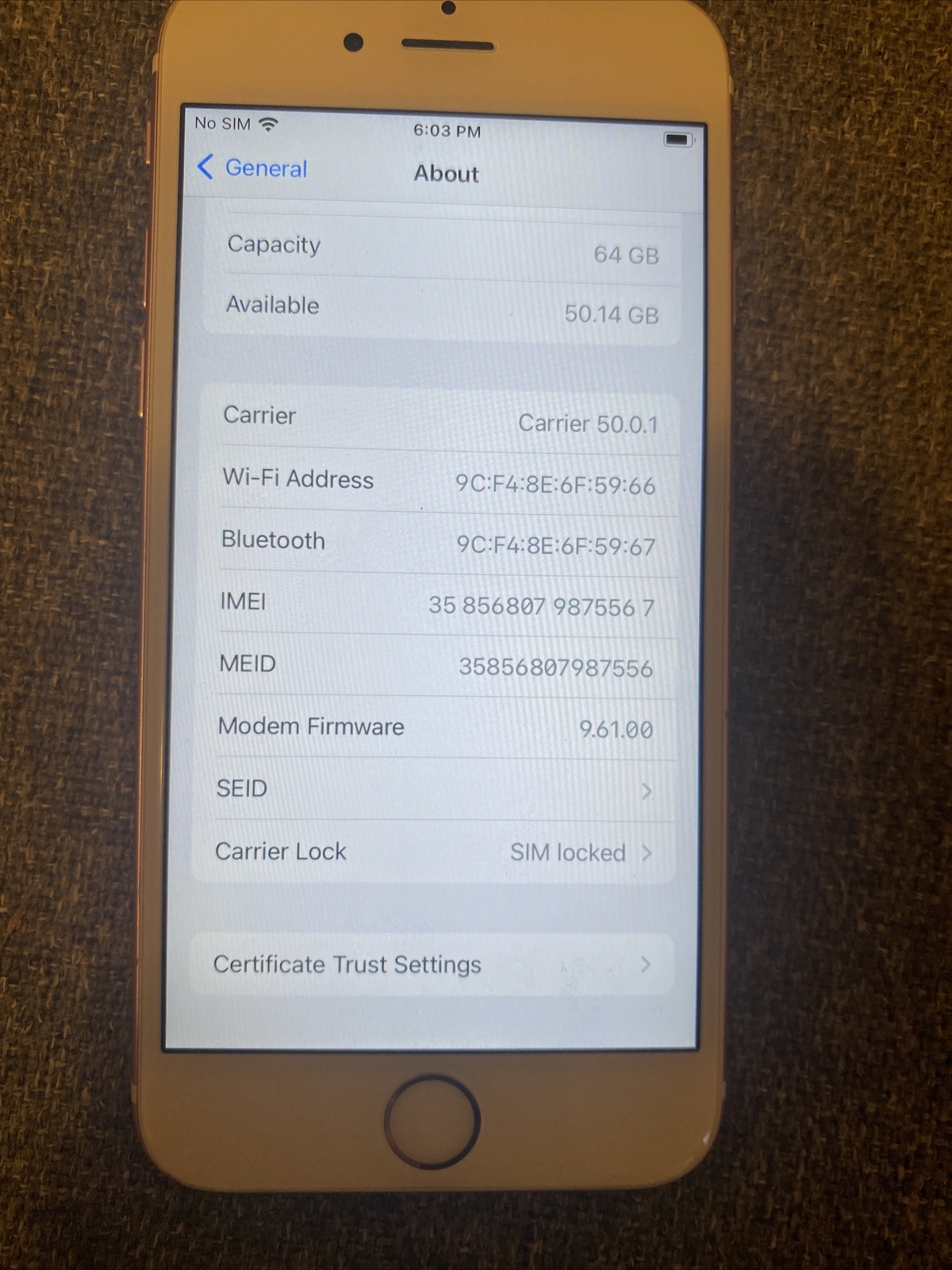 Apple iPhone 6S 64Gb Rose Gold AT&T Doesn’t Work