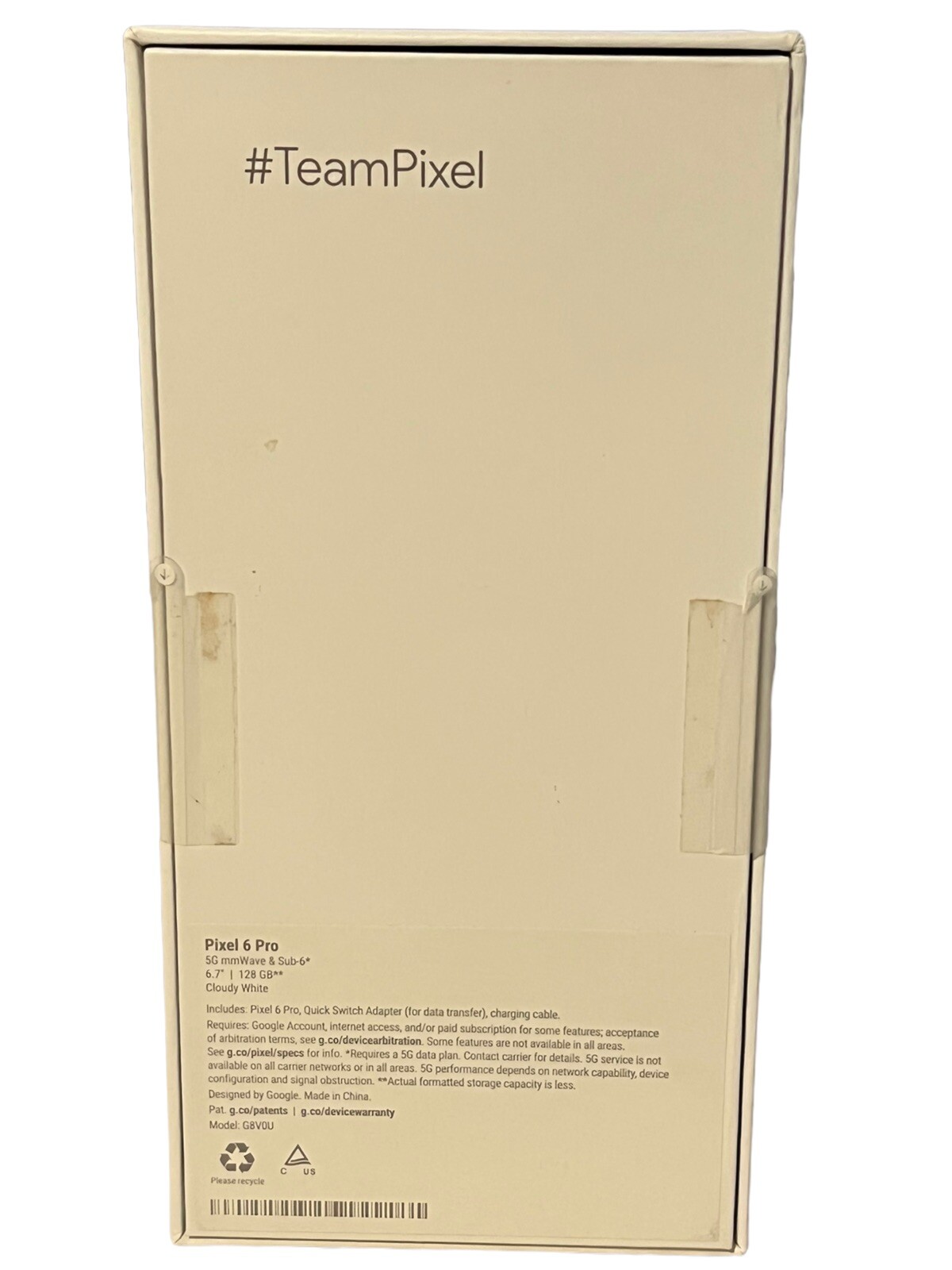 Google Pixel 6 Pro – 128GB – Cloudy White (AT&T) – Brand New/Sealed!
