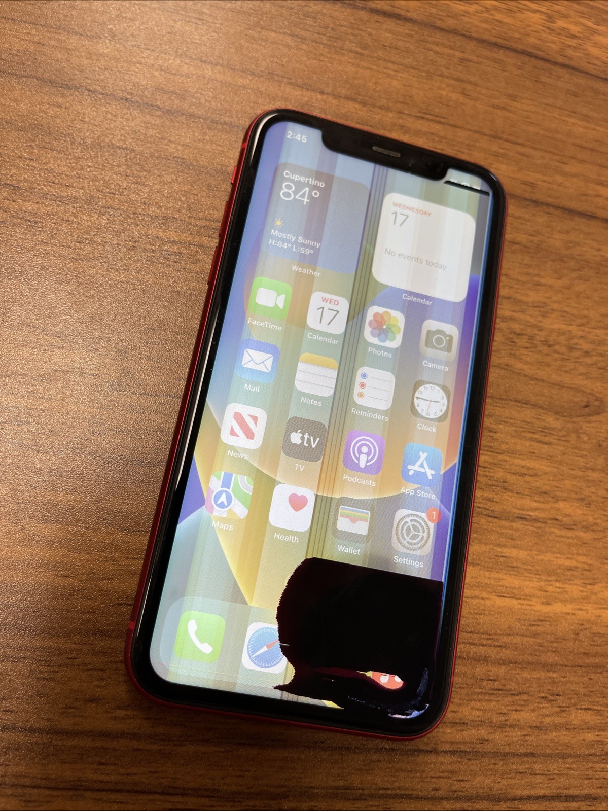 Apple iPhone 11 64GB (PRODUCT)RED Unlocked – Cracked screen BAD LCD