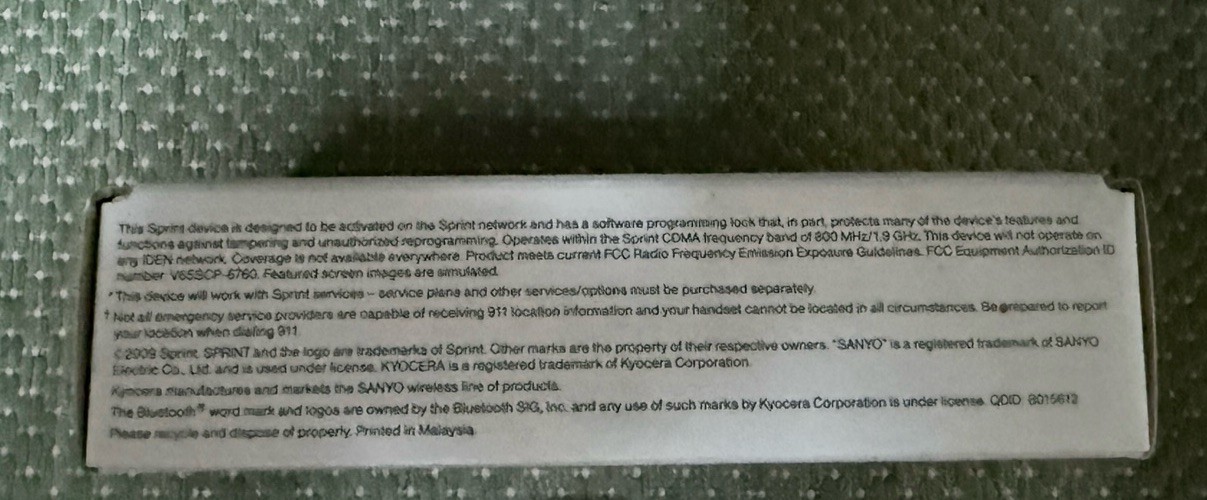 SANYO Incognito Sprint Black Slider QWERTY New Never Used in Original Box