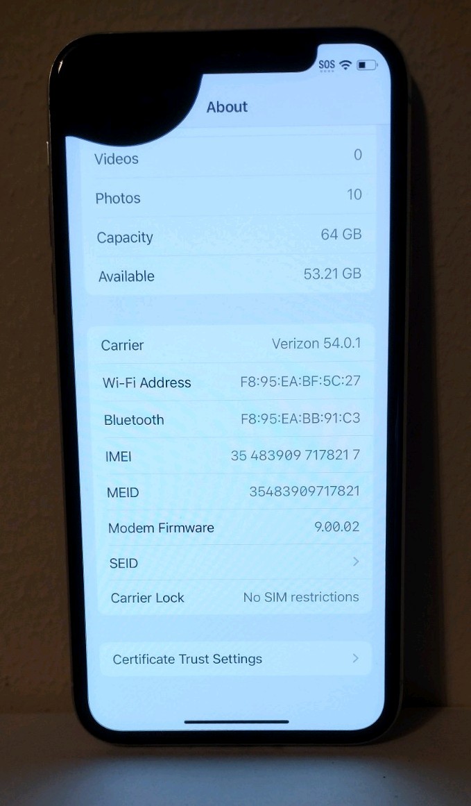 Unlocked Apple iPhone X A1865 64GB 80% Battery Health White READ DESCRIPTION