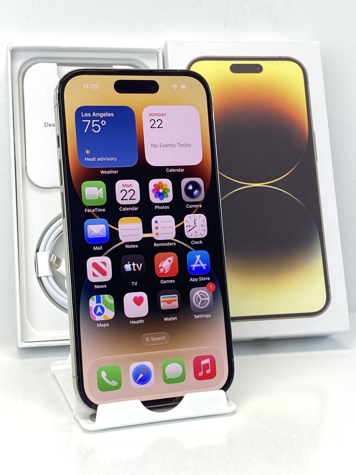 Apple iPhone 14 Pro A2650 1TB Gold 98% battery health Unlocked Clean IMEI