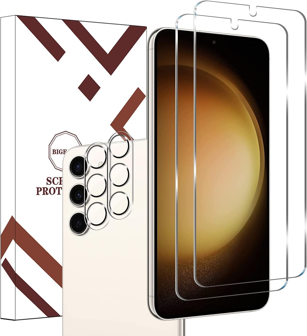 Clear HD 2-Pack Screen & Camera Lens Protectors for Samsung Galaxy S23