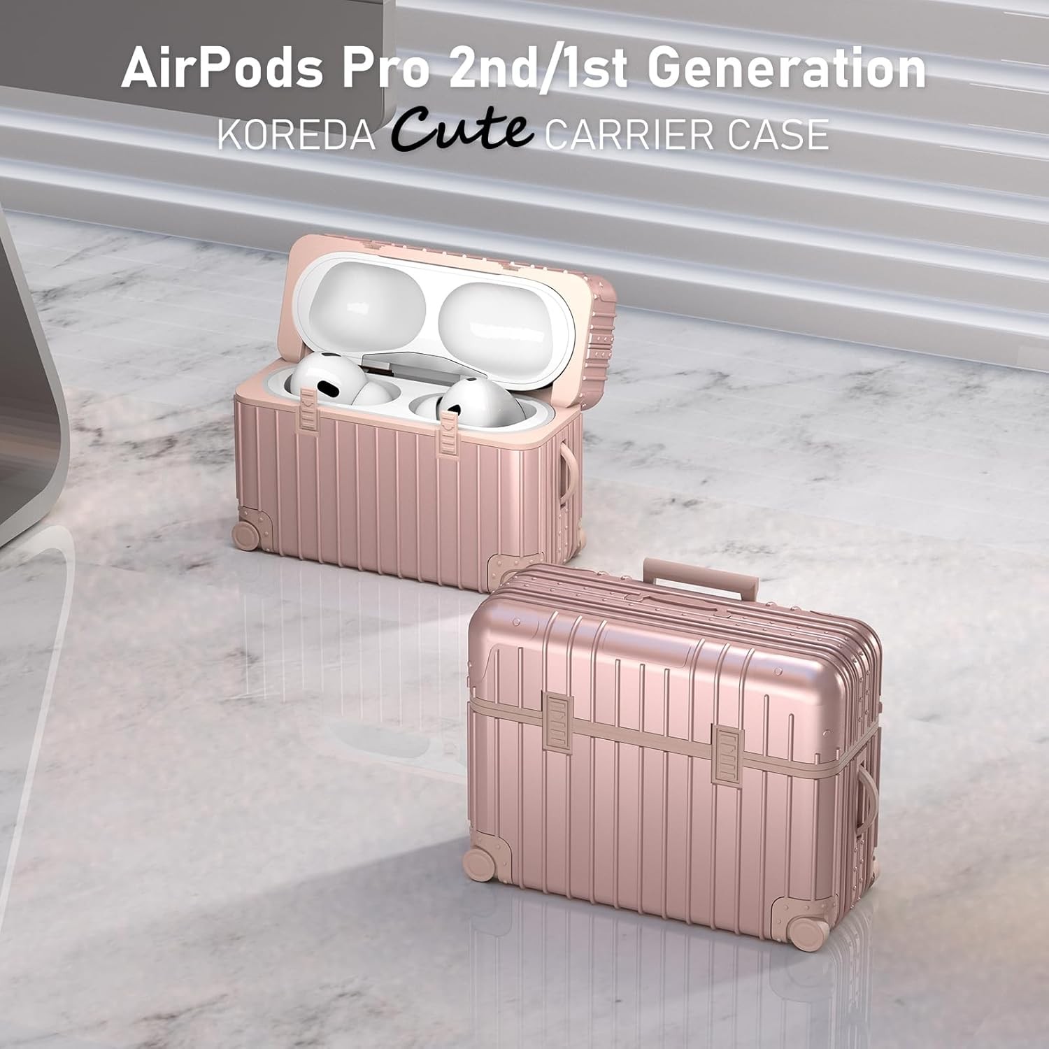 AirPods Pro 2 Case Cover, Cute Funny Suitcase Design Hard Case for Airpods Pro 2