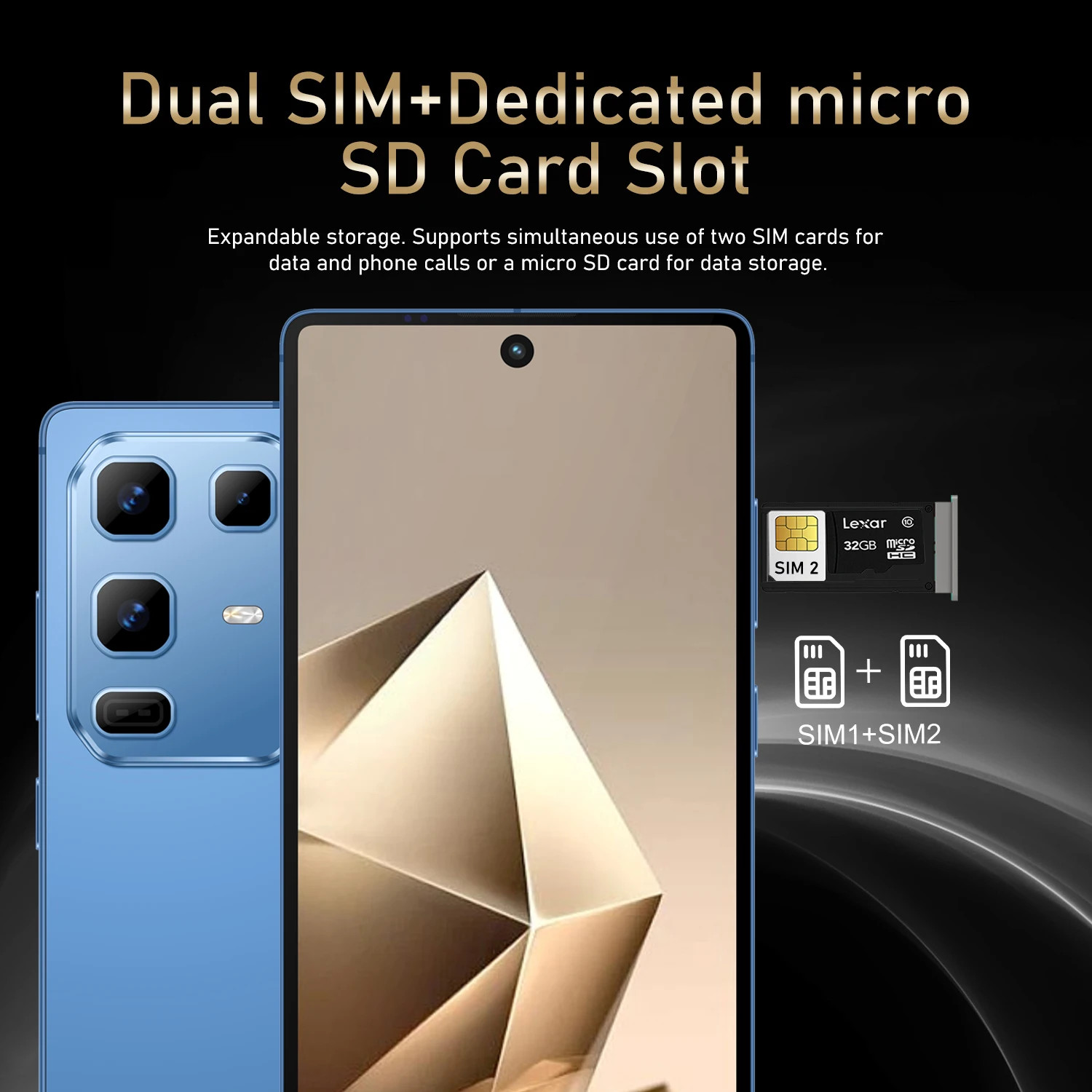 Fuffi-24 Pro,Smartphone Android,6.8 inch, 8GB RAM 256G ROM,Dual SIM,16+32MP Cam