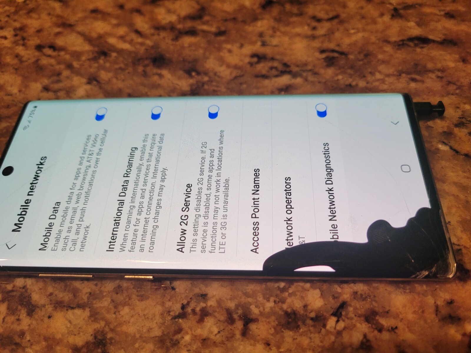 Samsung Galaxy Note10+ 5G – 256GB – Aura Glow (AT&T) *see description!