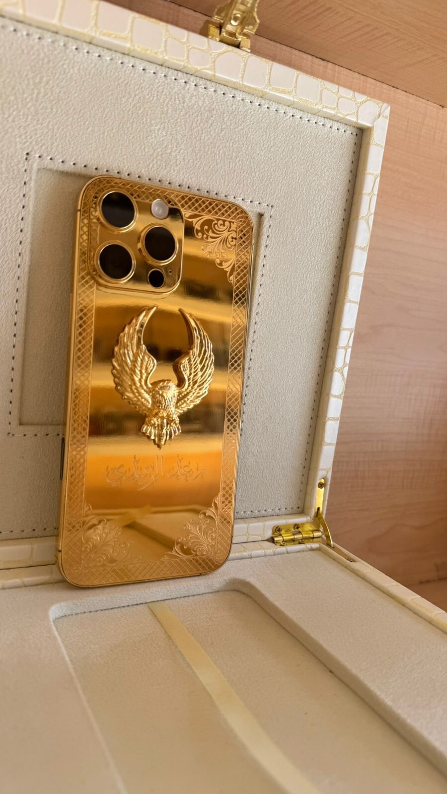 24k Gold Apple iPhone 16 Pro Max Name Engraved Hawk UNLOCKED 1 TB Custom